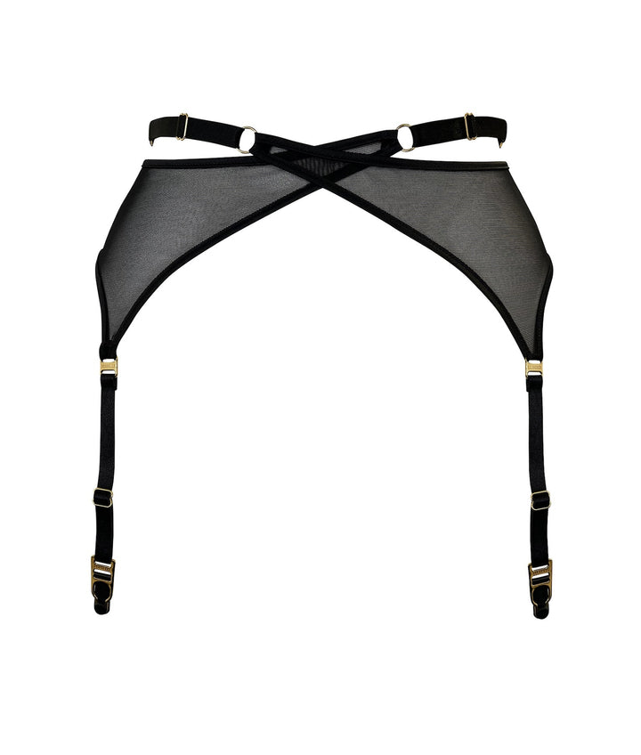 Bordelle Signature Mesh Wrap Suspender Belt - Sugar Cookies Lingerie