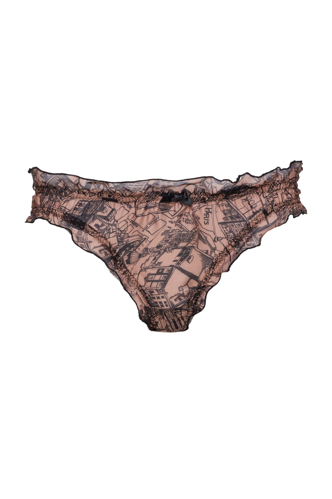 Cadolle Mimi Chiffon Paris Print Panty - Sugar Cookies Lingerie