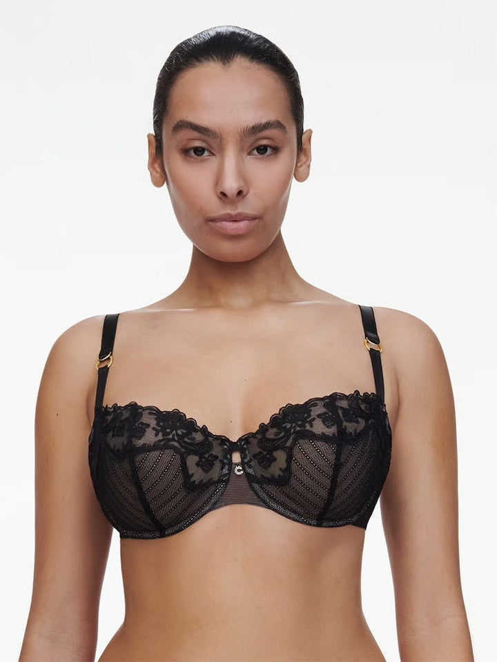 Chantelle Cabaret Sauvage Lace Demi Bra - Sugar Cookies Lingerie