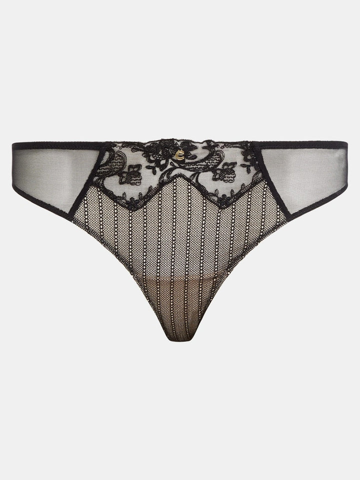 Chantelle Cabaret Sauvage Lace Thong - Sugar Cookies Lingerie