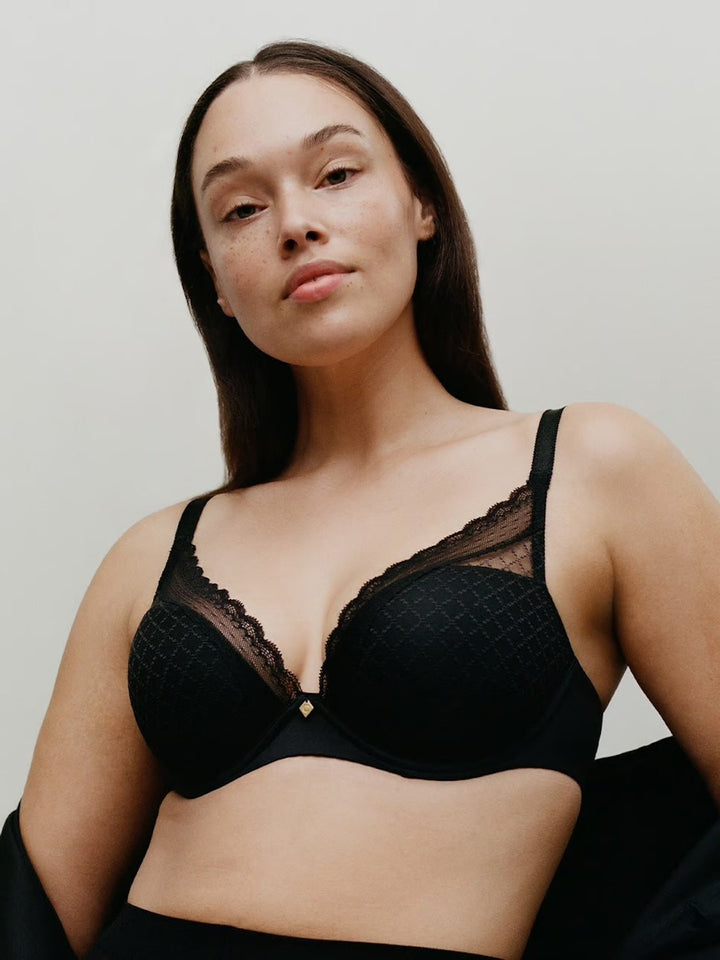 Chantelle Norah Chic Plunge T-Shirt Bra - Sugar Cookies Lingerie