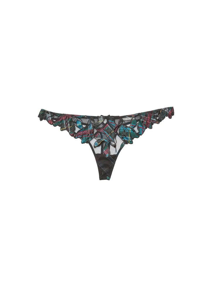 Fleur du Mal Lily Embroidery Hipster Thong - Sugar Cookies Lingerie