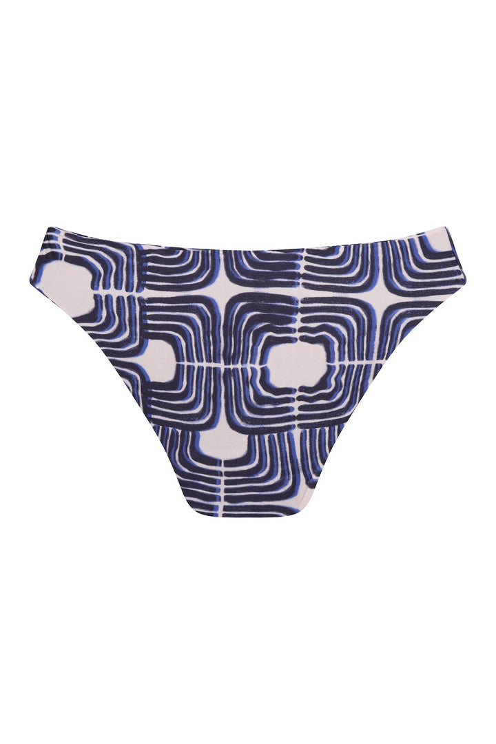 Lenny Niemeyer Bandeau Mid Rise Bikini Bottom - Sugar Cookies Lingerie