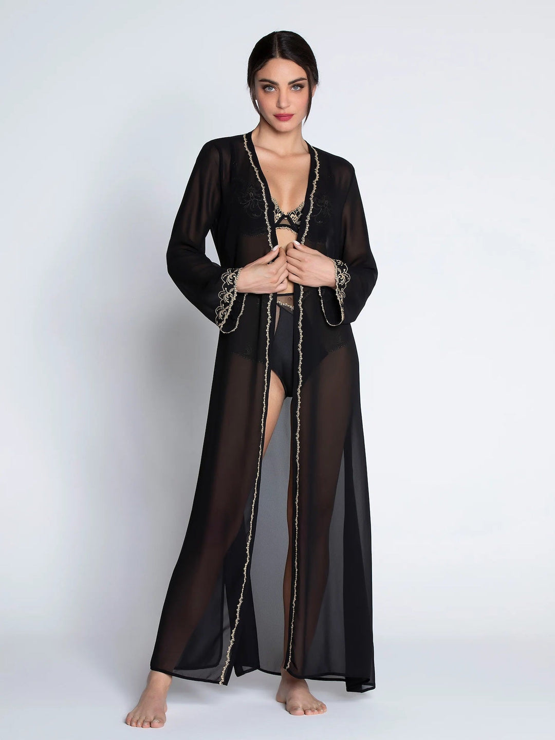 Lise Charmel Eblouissante Icone Chiffon Robe - Sugar Cookies Lingerie