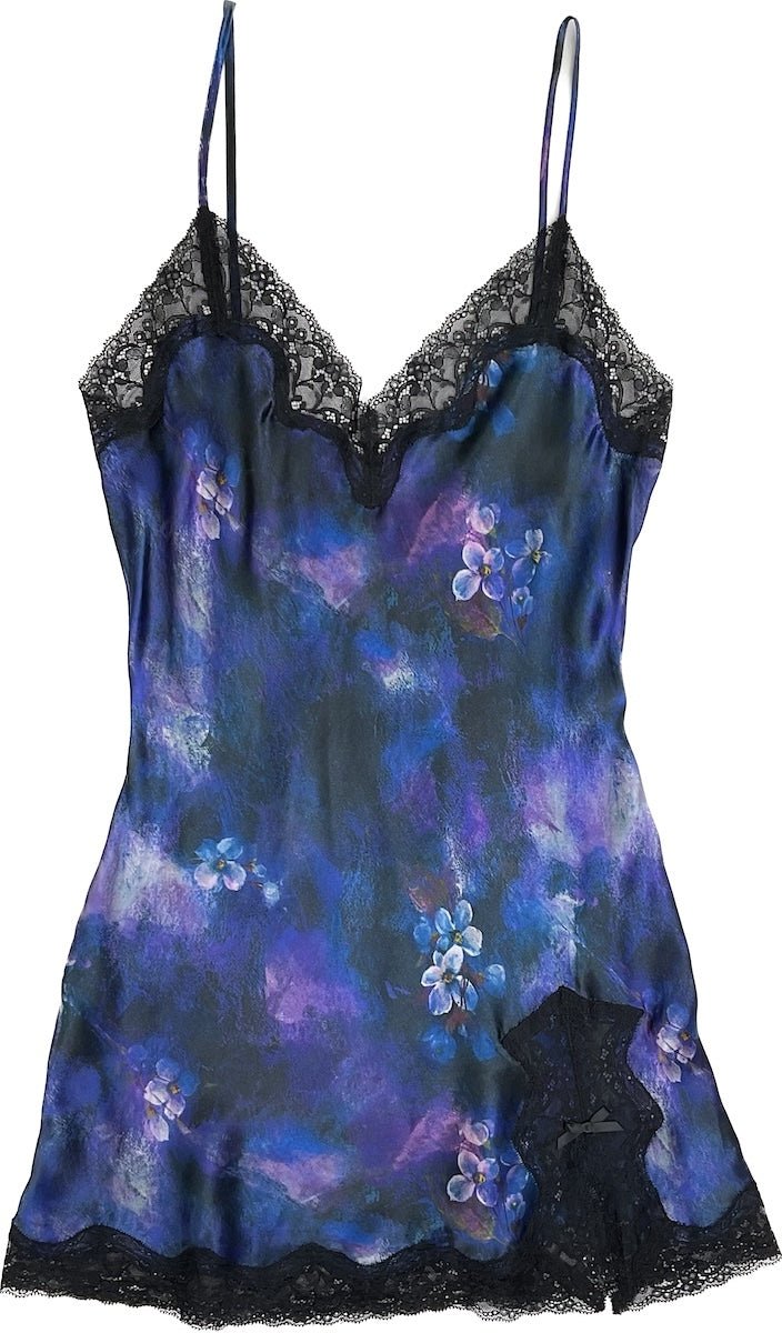 Samantha Chang Floral Silk Babydoll - Sugar Cookies Lingerie