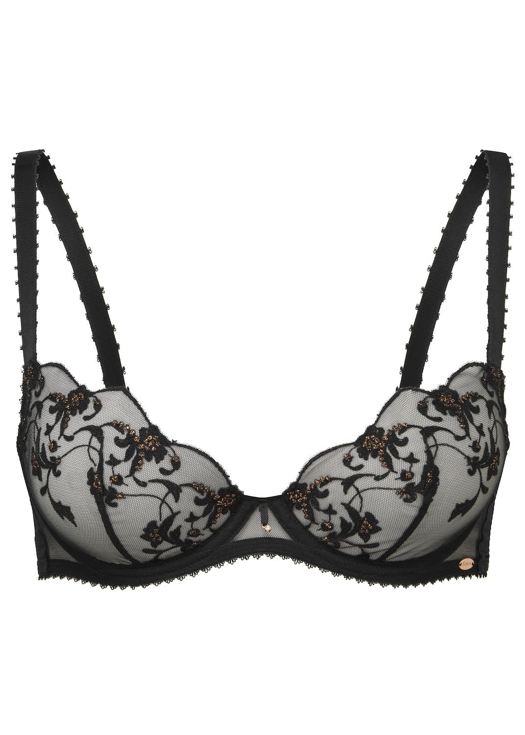 Aubade Queen of Shadow Padded Bra in Black: 38E